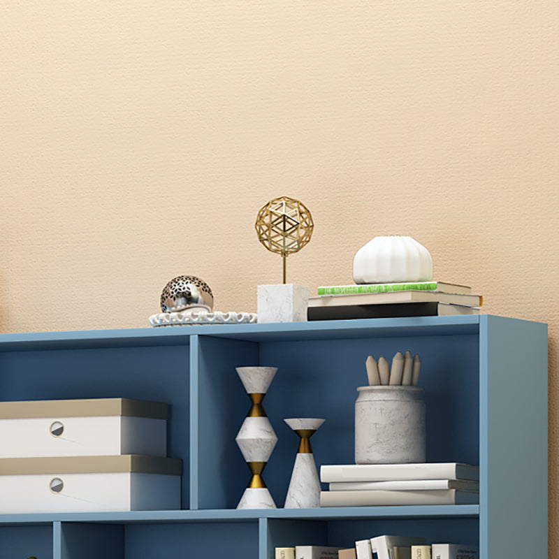 Floor Closed Back Bookshelf Modern Engineered Wood Shelf Bookcase for Home