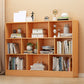 Floor Closed Back Bookshelf Modern Engineered Wood Shelf Bookcase for Home