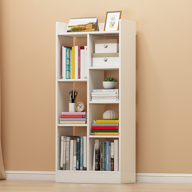 Floor Closed Back Bookshelf Modern Engineered Wood Shelf Bookcase for Home