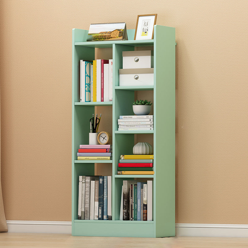 Floor Closed Back Bookshelf Modern Engineered Wood Shelf Bookcase for Home