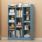 Floor Closed Back Bookshelf Modern Engineered Wood Shelf Bookcase for Home