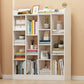 Floor Closed Back Bookshelf Modern Engineered Wood Shelf Bookcase for Home