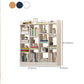 Floor Closed Back Bookshelf Modern Engineered Wood Shelf Bookcase for Home