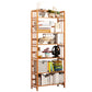 Modern Bamboo Floor Shelf Bookcase Open Etagere Bookshelf for Study Room