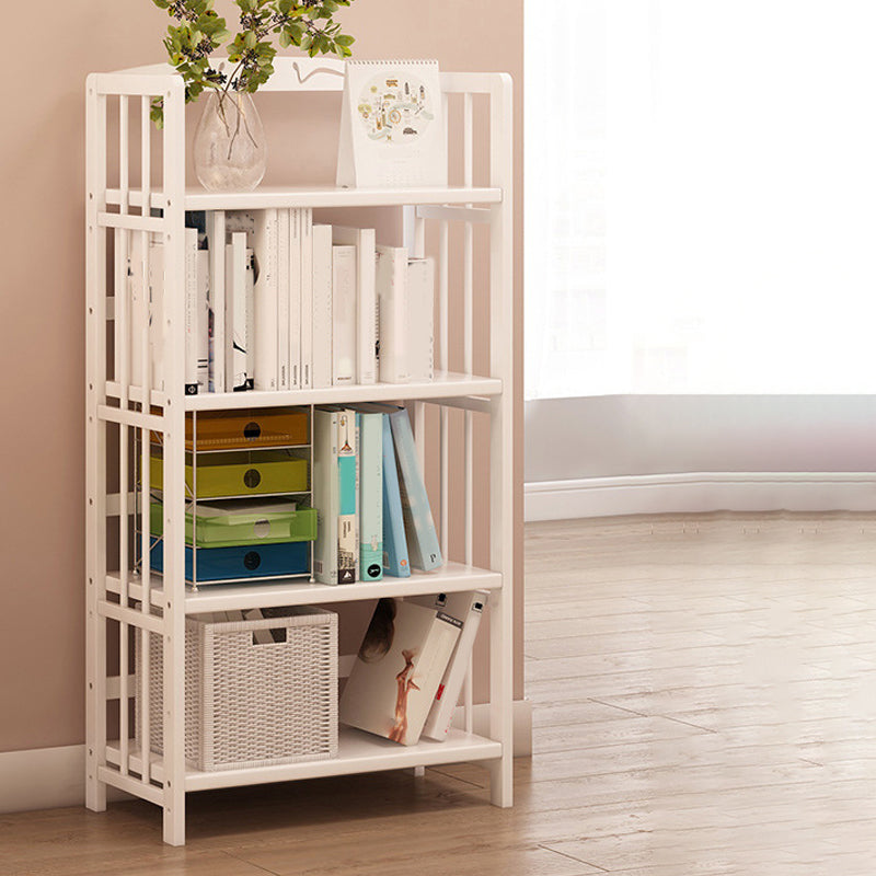 Modern Bamboo Floor Shelf Bookcase Open Etagere Bookshelf for Study Room