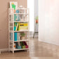 Modern Bamboo Floor Shelf Bookcase Open Etagere Bookshelf for Study Room