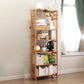 Modern Bamboo Floor Shelf Bookcase Open Etagere Bookshelf for Study Room