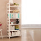 Modern Bamboo Floor Shelf Bookcase Open Etagere Bookshelf for Study Room