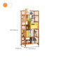 Modern Bamboo Floor Shelf Bookcase Open Etagere Bookshelf for Study Room