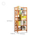 Modern Bamboo Floor Shelf Bookcase Open Etagere Bookshelf for Study Room