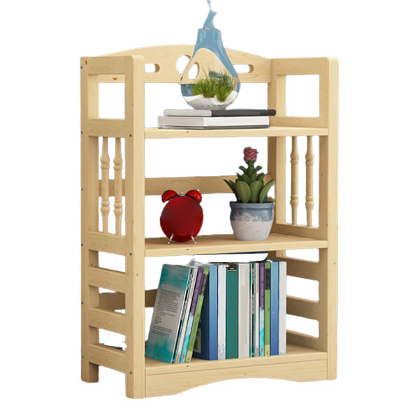 Etagere Vertical Modern Book Shelf Natural Wooden Shelf Bookcase for Study Room 31.5"L x 11.8"W x 35.8"H Natural Clearhalo 'Bookcases' 'furn' 'furn_bookcases' 'Furniture' 'Office Furniture' 6343377