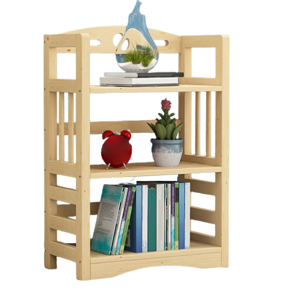 Etagere Vertical Modern Book Shelf Natural Wooden Shelf Bookcase for Study Room 31.5"L x 11.8"W x 35.8"H Wood Clearhalo 'Bookcases' 'furn' 'furn_bookcases' 'Furniture' 'Office Furniture' 6343378