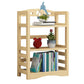 Etagere Vertical Modern Book Shelf Natural Wooden Shelf Bookcase for Study Room 31.5"L x 11.8"W x 35.8"H Light Wood Clearhalo 'Bookcases' 'furn' 'furn_bookcases' 'Furniture' 'Office Furniture' 6343380
