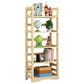 Etagere Vertical Modern Book Shelf Natural Wooden Shelf Bookcase for Study Room 31"L x 12"W x 61"H Light Wood Clearhalo 'Bookcases' 'furn' 'furn_bookcases' 'Furniture' 'Office Furniture' 6343392