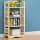 Etagere Vertical Modern Book Shelf Natural Wooden Shelf Bookcase for Study Room 31.5"L x 11.8"W x 48.4"H Wood Clearhalo 'Bookcases' 'furn' 'furn_bookcases' 'Furniture' 'Office Furniture' 6343396