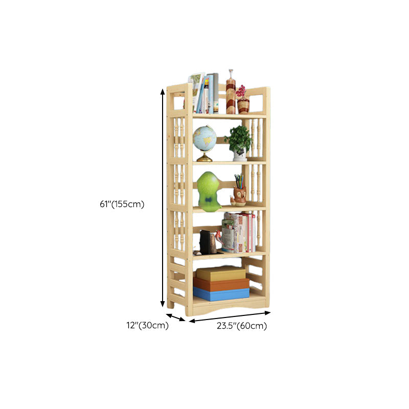 Etagere Vertical Modern Book Shelf Natural Wooden Shelf Bookcase for Study Room Clearhalo 'Bookcases' 'furn' 'furn_bookcases' 'Furniture' 'Office Furniture' 6343407