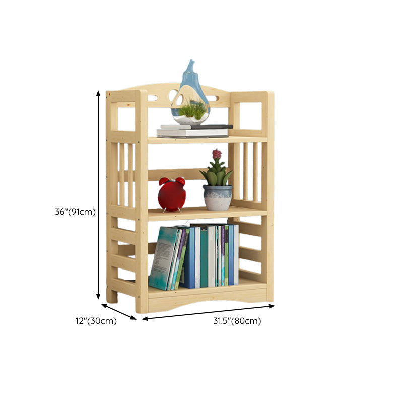Etagere Vertical Modern Book Shelf Natural Wooden Shelf Bookcase for Study Room Clearhalo 'Bookcases' 'furn' 'furn_bookcases' 'Furniture' 'Office Furniture' 6343410