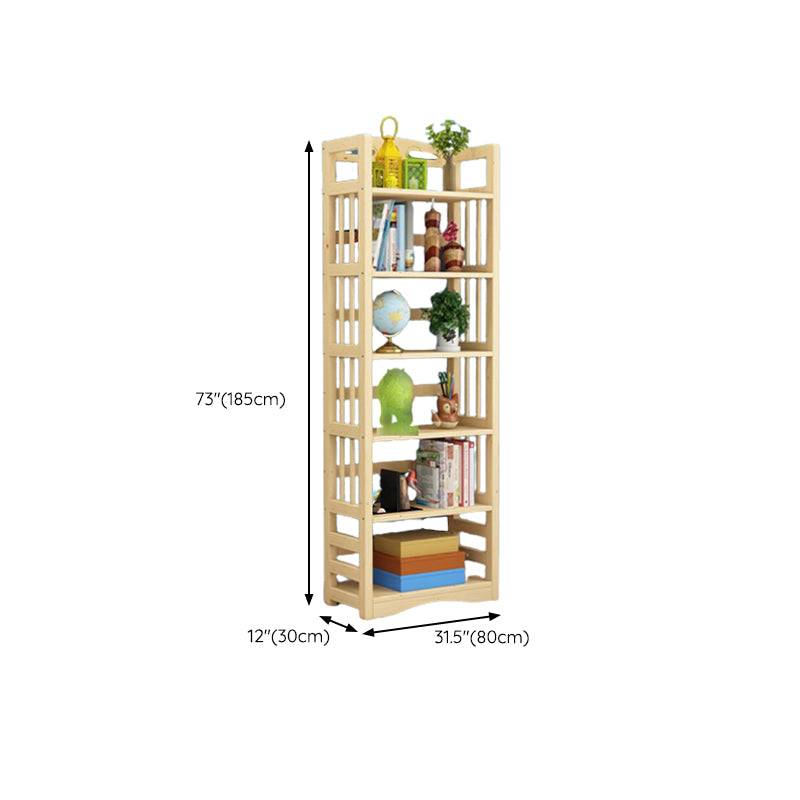 Etagere Vertical Modern Book Shelf Natural Wooden Shelf Bookcase for Study Room Clearhalo 'Bookcases' 'furn' 'furn_bookcases' 'Furniture' 'Office Furniture' 6343413