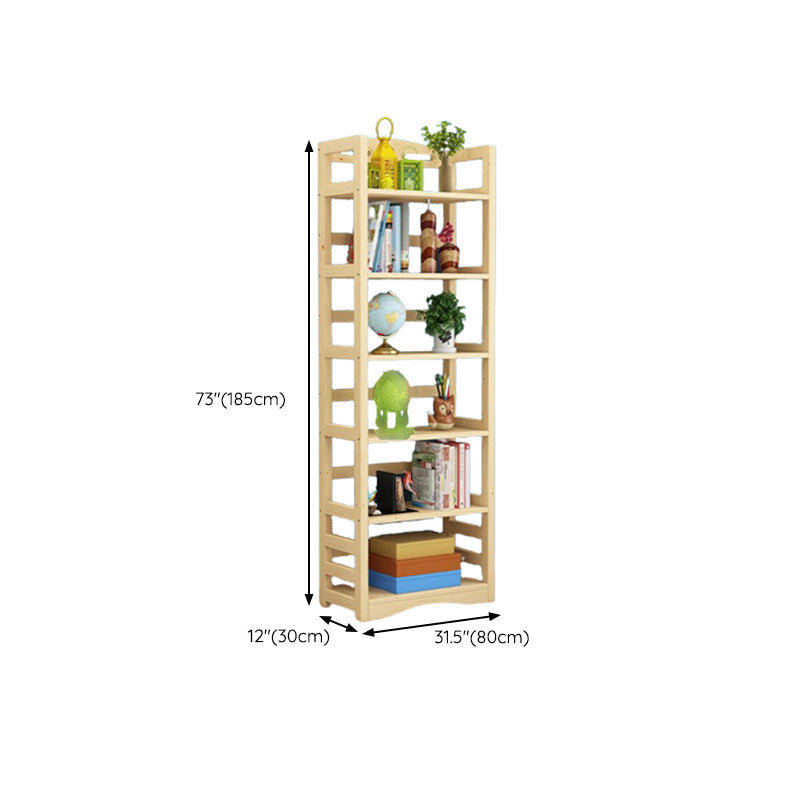 Etagere Vertical Modern Book Shelf Natural Wooden Shelf Bookcase for Study Room Clearhalo 'Bookcases' 'furn' 'furn_bookcases' 'Furniture' 'Office Furniture' 6343421