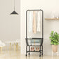Stainless Steel Free Standing Hall Tree with Storage Basket Hall Stand for Living Room Black Clearhalo 'Entry & Mudroom Furniture' 'furn' 'furn_hall_tree_coat_racks' 'Furniture' 'Hall Trees & Coat Racks' 'hall_tree_coat_racks' 6344022