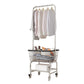 Stainless Steel Free Standing Hall Tree with Storage Basket Hall Stand for Living Room Clearhalo 'Entry & Mudroom Furniture' 'furn' 'furn_hall_tree_coat_racks' 'Furniture' 'Hall Trees & Coat Racks' 'hall_tree_coat_racks' 6344028