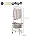 Stainless Steel Free Standing Hall Tree with Storage Basket Hall Stand for Living Room Clearhalo 'Entry & Mudroom Furniture' 'furn' 'furn_hall_tree_coat_racks' 'Furniture' 'Hall Trees & Coat Racks' 'hall_tree_coat_racks' 6344039