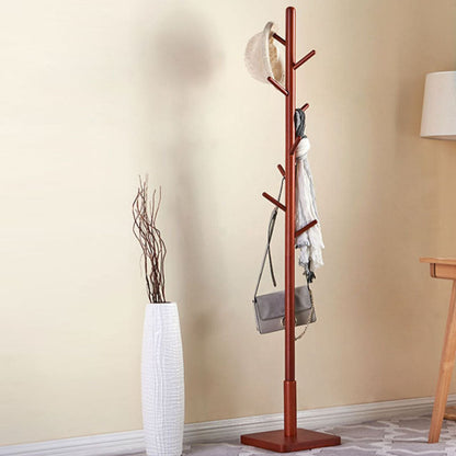 Árbol de pasillo de 69 "de altura With Hooks Hall Stand Modern Wood Courper de madera maciza