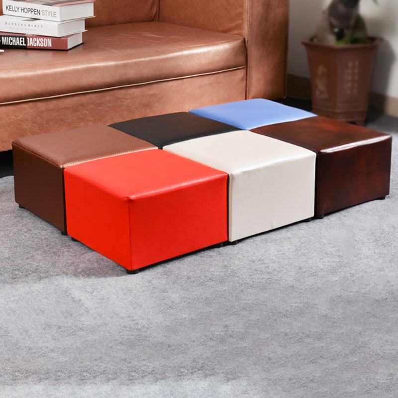 Modern Solid Color Pouf Standard Square Stain Resistant Cube for Living Room Clearhalo 'furn' 'furn_ottomans_poufs' 'Furniture' 'Living Room Furniture' 'Ottomans & Poufs' 'ottomans_poufs' 6344549