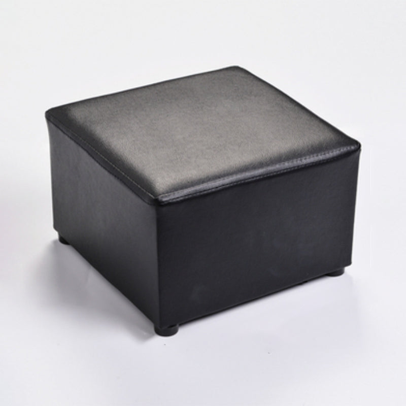 Modern Solid Color Pouf Standard Square Stain Resistant Cube for Living Room Black 1 Piece Clearhalo 'furn' 'furn_ottomans_poufs' 'Furniture' 'Living Room Furniture' 'Ottomans & Poufs' 'ottomans_poufs' 6344552