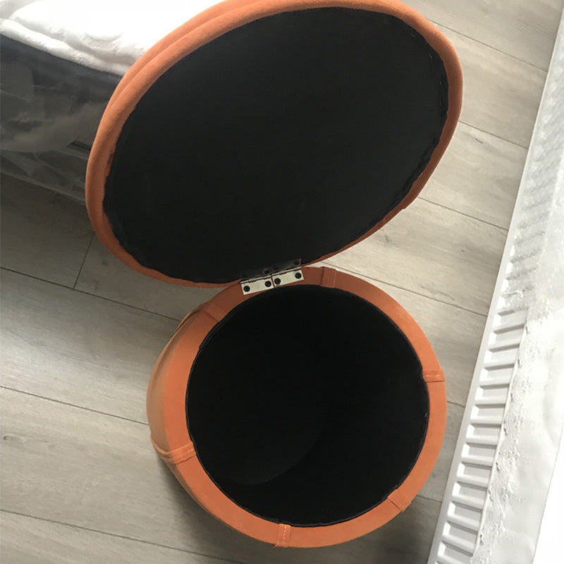 Modern Round Pouf Pure Color Tear Resistant Pouf for Drawing Room Clearhalo 'furn' 'furn_ottomans_poufs' 'Furniture' 'Living Room Furniture' 'Ottomans & Poufs' 'ottomans_poufs' 6344622