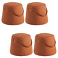 Orange Modern Pouf Tear Resistant Pure Color Pouf for Living Room Orange 4 Piece Set Clearhalo 'furn' 'furn_ottomans_poufs' 'Furniture' 'Living Room Furniture' 'Ottomans & Poufs' 'ottomans_poufs' 6344642
