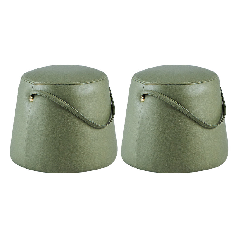 Orange Modern Pouf Tear Resistant Pure Color Pouf for Living Room Green 2 Piece Set Clearhalo 'furn' 'furn_ottomans_poufs' 'Furniture' 'Living Room Furniture' 'Ottomans & Poufs' 'ottomans_poufs' 6344645