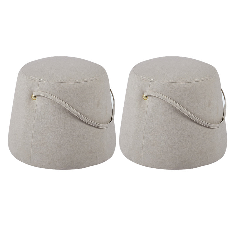 Orange Modern Pouf Tear Resistant Pure Color Pouf for Living Room Off-White 2 Piece Set Clearhalo 'furn' 'furn_ottomans_poufs' 'Furniture' 'Living Room Furniture' 'Ottomans & Poufs' 'ottomans_poufs' 6344656