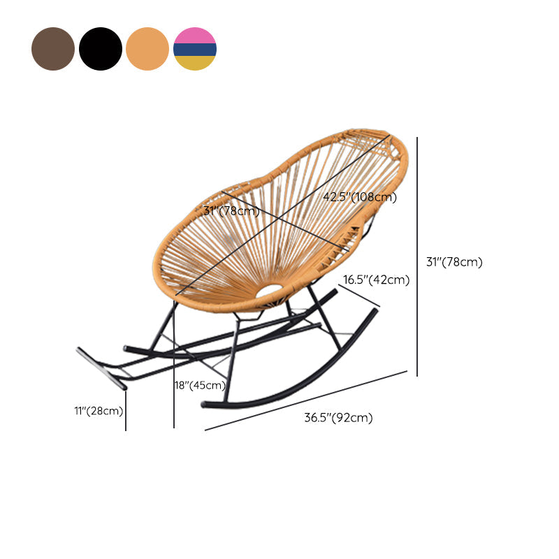 Contemporary Style Rattan Rocking Chair Indoor Rocking Chair Clearhalo 'Chairs & Seating' 'furn' 'furn_rocking_chairs' 'Furniture' 'Living Room Furniture' 'Rocking Chairs' 'rocking_chairs' 6346966