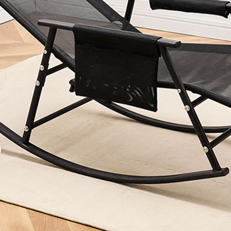 Chaise à bascule en coton moderne allongé avec oreiller pour le salon