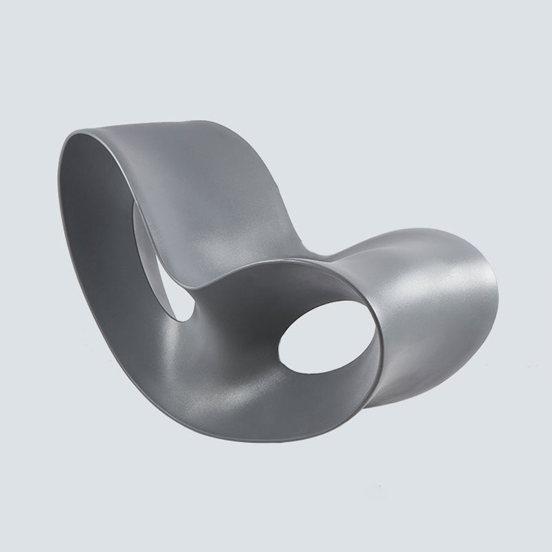 Moderna silla de silla de balancín de plástico reciclado resistente a la mancha para sala de estar