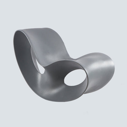 Moderna silla de silla de balancín de plástico reciclado resistente a la mancha para sala de estar