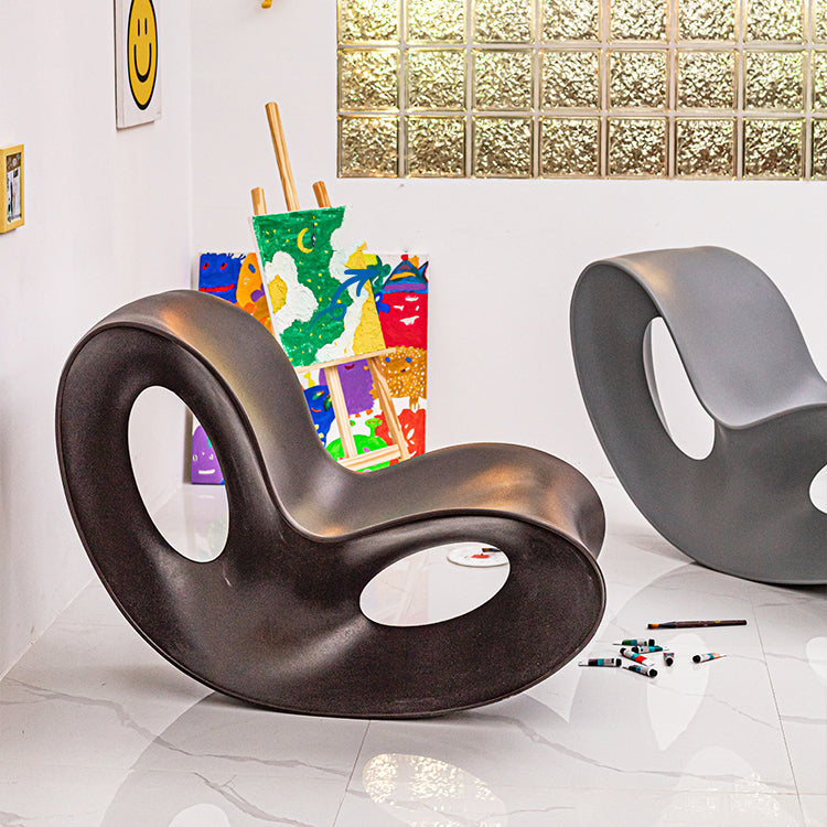 Modern Recycled Plastic Rocker Chair Stain Resistant Rocking Chair for ...