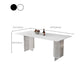 Modern Sintered Stone Top Dining Table Rectangle Table with Plastic Base