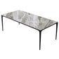 Modern Sintered Stone Dining Table Rectangle Table with Metal Base for Home Gray Without Chairs Clearhalo 'Dining Tables & Seating' 'Dining Tables' 'dining_table' 'furn' 'furn_dining_table' 'Furniture' 'Kitchen & Dining Furniture' 6347068