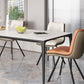 Modern Sintered Stone Dining Table Rectangle Table with Metal Base for Home Clearhalo 'Dining Tables & Seating' 'Dining Tables' 'dining_table' 'furn' 'furn_dining_table' 'Furniture' 'Kitchen & Dining Furniture' 6347071