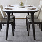 Industrial Sintered Stone Top Dining Table Rectangle Dinette Table with Wooden Base White Without Chairs Clearhalo 'Dining Tables & Seating' 'Dining Tables' 'dining_table' 'furn' 'furn_dining_table' 'Furniture' 'Kitchen & Dining Furniture' 6347109