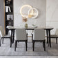 Industrial Sintered Stone Top Dining Table Rectangle Dinette Table with Wooden Base Gray 55.1"L x 31.5"W x 29.5"H Without Chairs Clearhalo 'Dining Tables & Seating' 'Dining Tables' 'dining_table' 'furn' 'furn_dining_table' 'Furniture' 'Kitchen & Dining Furniture' 6347111