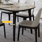 Industrial Sintered Stone Top Dining Table Rectangle Dinette Table with Wooden Base Clearhalo 'Dining Tables & Seating' 'Dining Tables' 'dining_table' 'furn' 'furn_dining_table' 'Furniture' 'Kitchen & Dining Furniture' 6347113