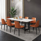 Industrial Sintered Stone Top Dining Table Rectangle Table with Trestle Base White 70.9"L x 35.4"W x 29.5"H Without Chairs Clearhalo 'Dining Tables & Seating' 'Dining Tables' 'dining_table' 'furn' 'furn_dining_table' 'Furniture' 'Kitchen & Dining Furniture' 6347121