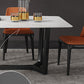 Industrial Sintered Stone Top Dining Table Rectangle Table with Trestle Base Clearhalo 'Dining Tables & Seating' 'Dining Tables' 'dining_table' 'furn' 'furn_dining_table' 'Furniture' 'Kitchen & Dining Furniture' 6347127