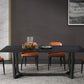 Industrial Sintered Stone Top Dining Table Rectangle Table with Trestle Base Clearhalo 'Dining Tables & Seating' 'Dining Tables' 'dining_table' 'furn' 'furn_dining_table' 'Furniture' 'Kitchen & Dining Furniture' 6347131