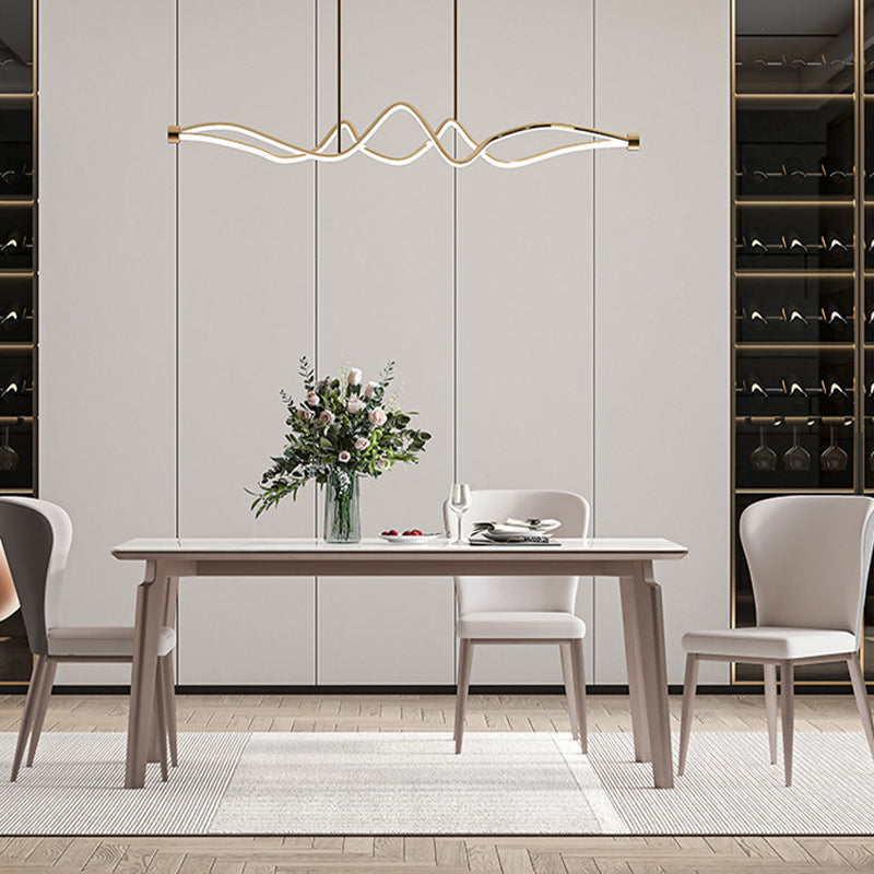 Modern Sintered Stone Top Table Rectangle Table with Metal Base 63"L x 31.5"W x 29.5"H Without Chairs Clearhalo 'Dining Tables & Seating' 'Dining Tables' 'dining_table' 'furn' 'furn_dining_table' 'Furniture' 'Kitchen & Dining Furniture' 6347141