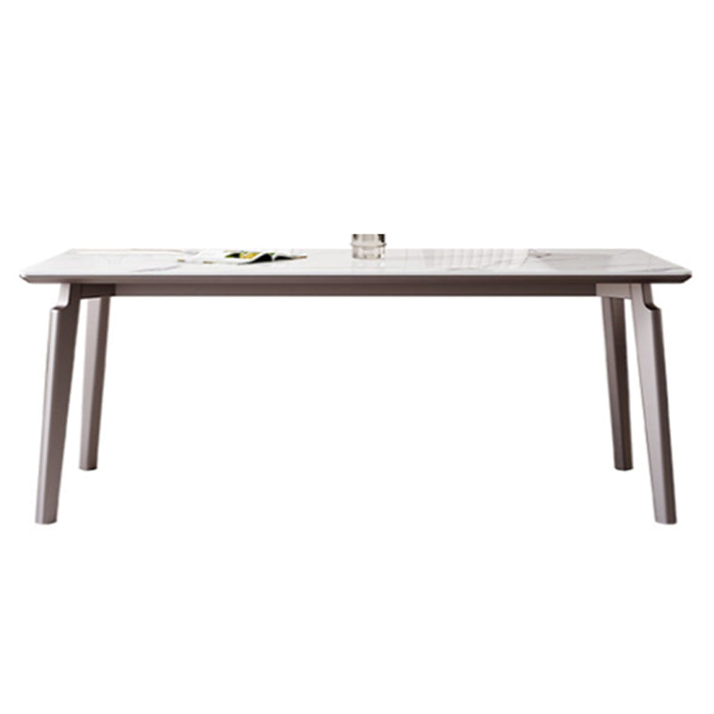 Modern Sintered Stone Top Table Rectangle Table with Metal Base Clearhalo 'Dining Tables & Seating' 'Dining Tables' 'dining_table' 'furn' 'furn_dining_table' 'Furniture' 'Kitchen & Dining Furniture' 6347143