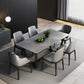 Industrial Dining Rectangle Table Sintered Stone Table with Metal Legs for Kitchen